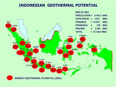 Indonesian Geothermal Potential Map